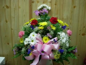 CCF Daisy & Carnation Sympathy Basket – Charleston Cut Flower Company, Charleston WV