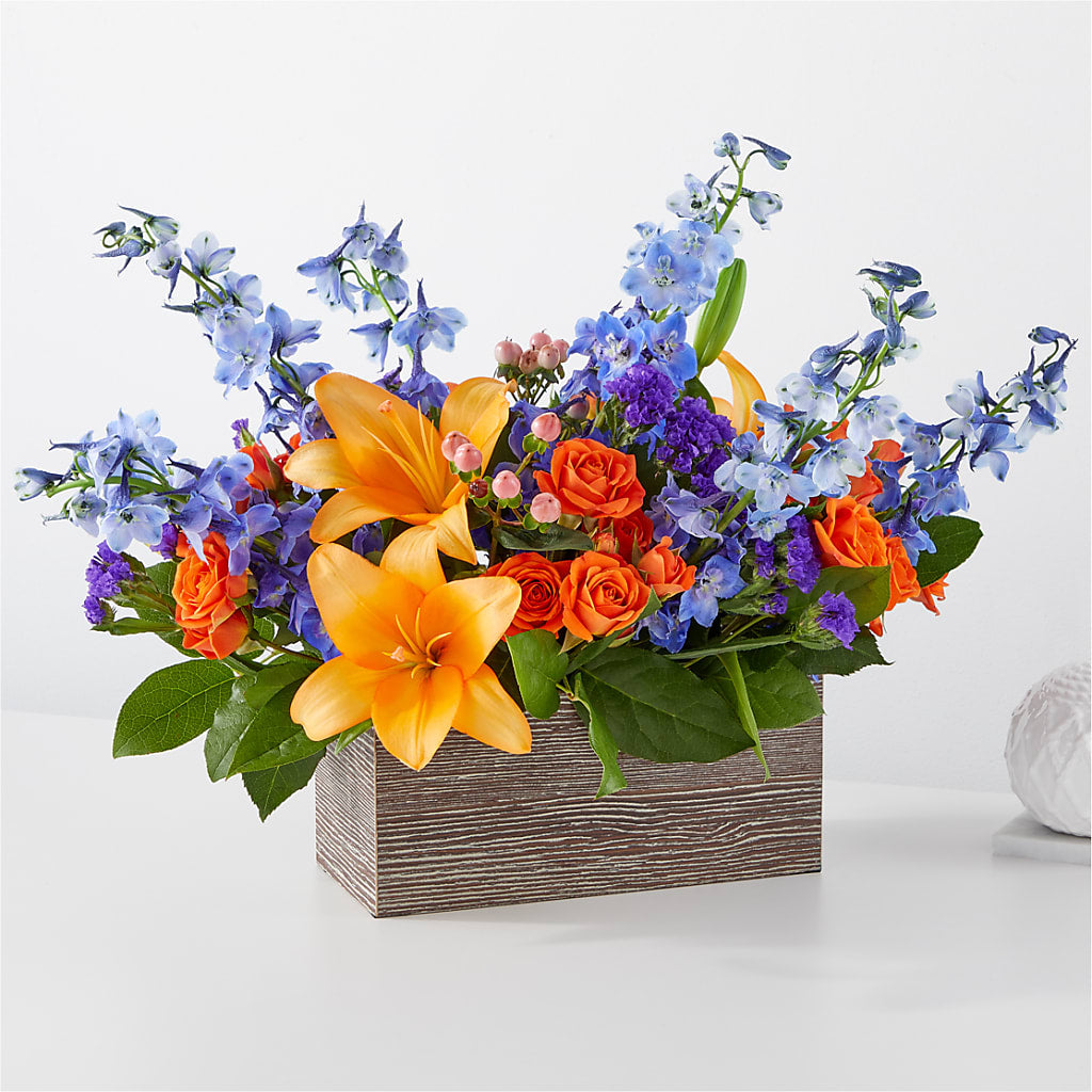Radiant Citrus Box Bouquet – Charleston Cut Flower Company, Charleston WV
