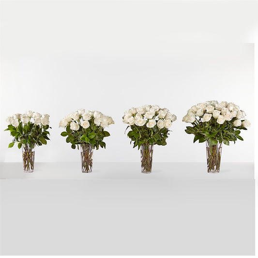 Long Stem White Rose Bouquet – Charleston Cut Flower Company, Charleston WV
