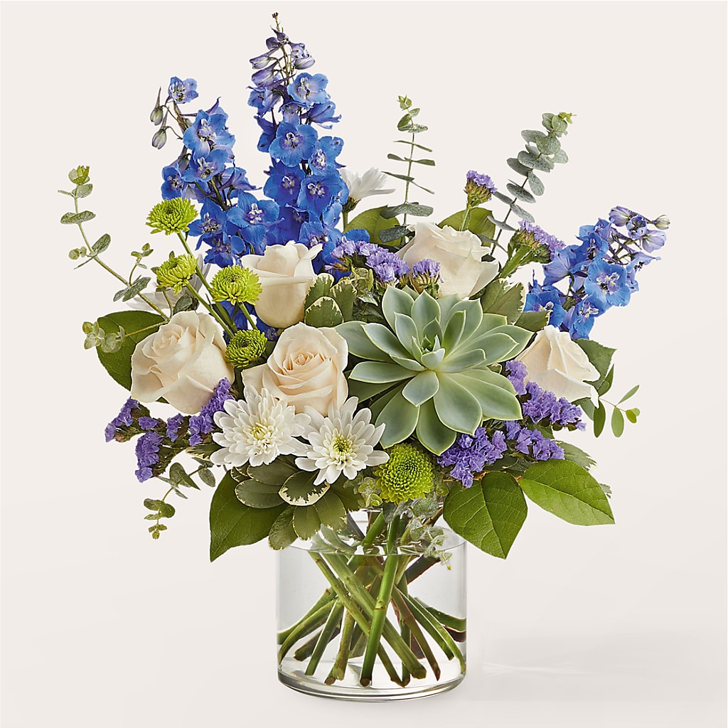 Cerulean Waves Bouquet – Charleston Cut Flower Company, Charleston WV