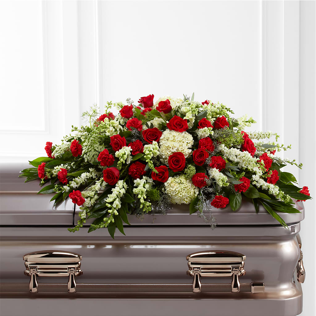 Sincerity Casket Spray – Charleston Cut Flower Company, Charleston WV