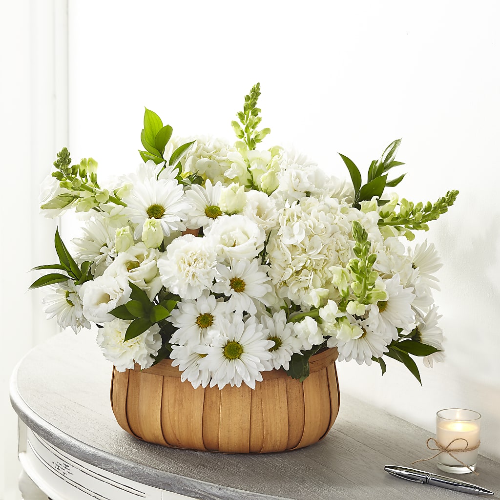Pure Ivory Basket – Charleston Cut Flower Company, Charleston WV