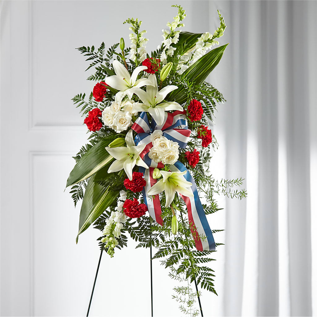 Stars of Life Standing Spray – Charleston Cut Flower Company, Charleston WV