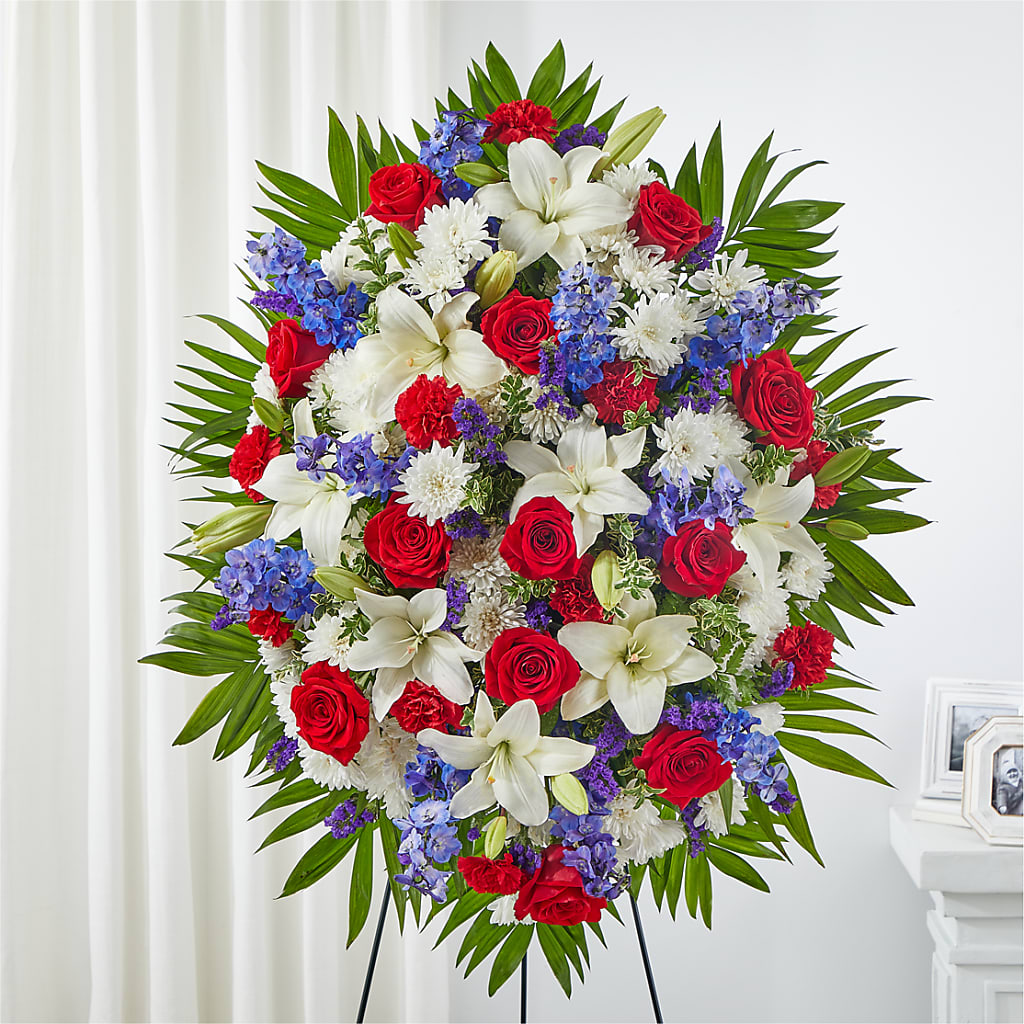 Cherished Service Standing Spray – Charleston Cut Flower Company, Charleston WV