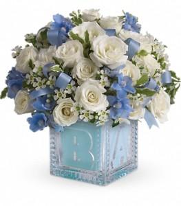 Teleflora's Baby Block Boy(Blue) – Charleston Cut Flower Company, Charleston WV