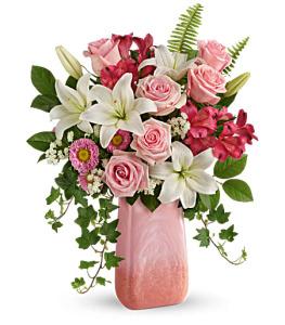 Teleflora's Pink-n-Peach Paradise by CCF – Charleston Cut Flower Company, Charleston WV