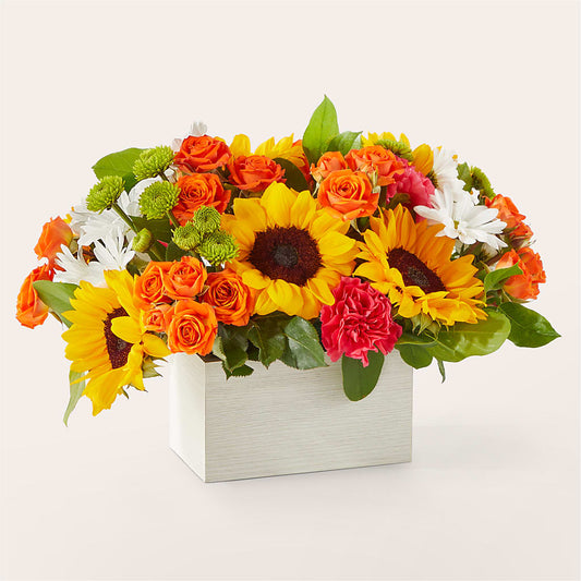 Sun-drenched Blooms Box Bouquet –  Charleston Cut Flower Company, Charleston WV
