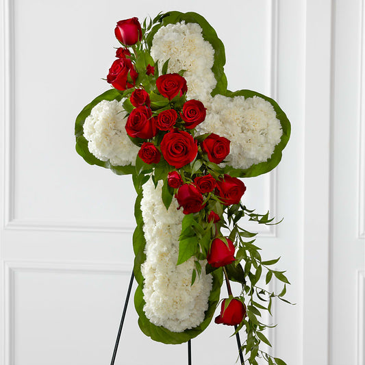Floral Cross Easel –  Charleston Cut Flower Company, Charleston WV