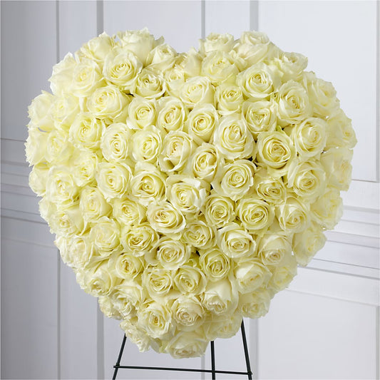 Elegant Remembrance Standing Heart –  Charleston Cut Flower Company, Charleston WV