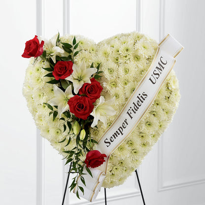 Heartfelt Hero Standing Heart –  Charleston Cut Flower Company, Charleston WV