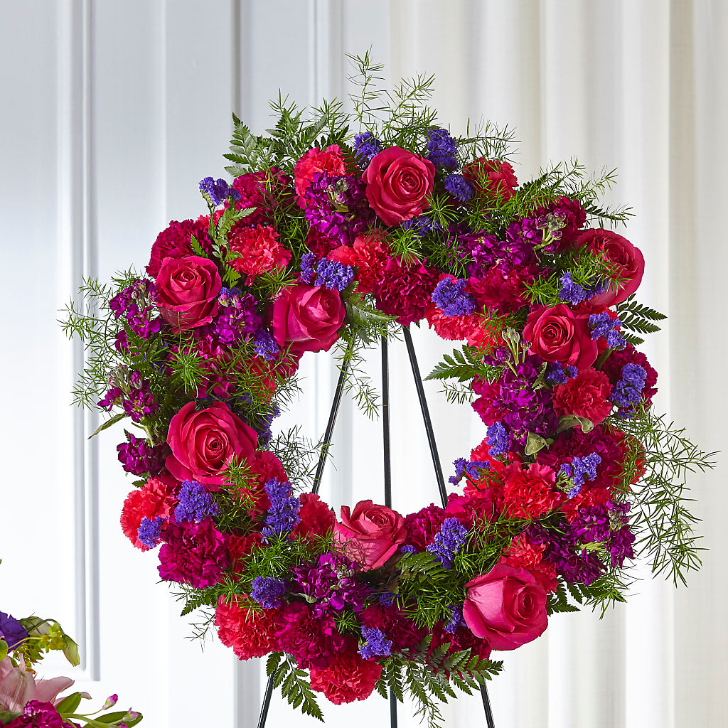 Calming Colors Wreath –  Charleston Cut Flower Company, Charleston WV