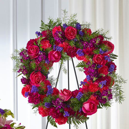 Calming Colors Wreath –  Charleston Cut Flower Company, Charleston WV