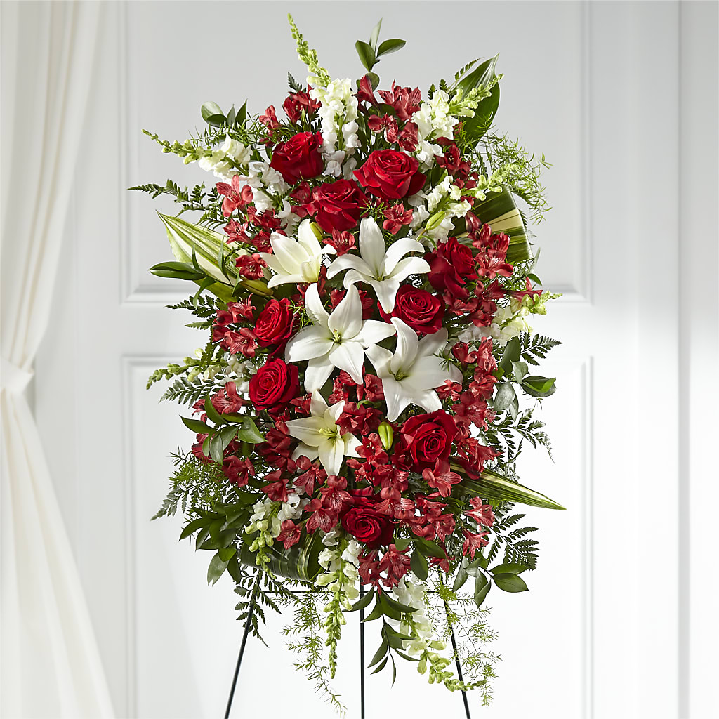 Everlasting Memory Standing Spray –  Charleston Cut Flower Company, Charleston WV