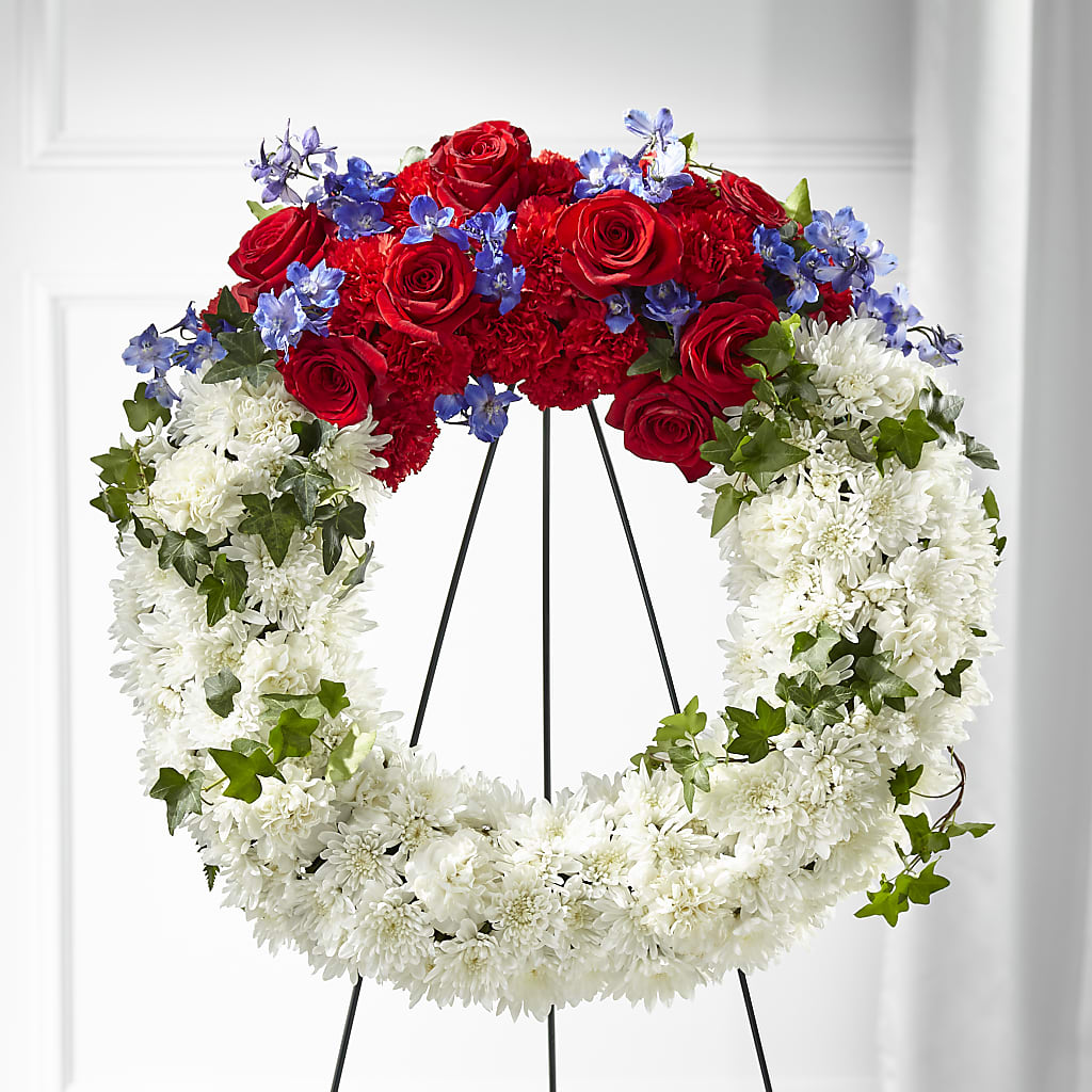 Patriotic Passion Wreath –  Charleston Cut Flower Company, Charleston WV