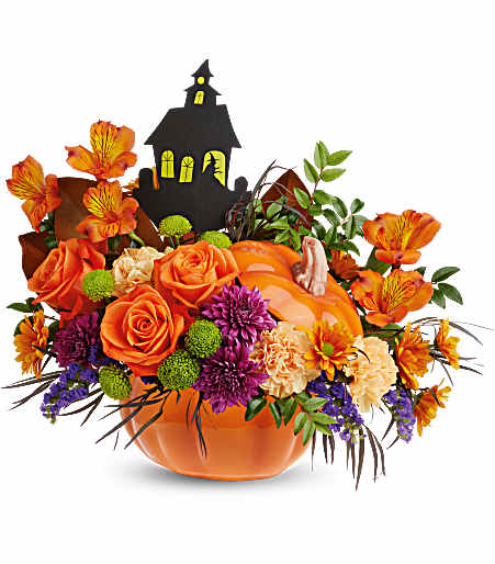 Teleflora's Haunted Pumpkin by CCF –  Charleston Cut Flower Company, Charleston WV