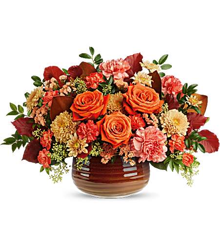 Teleflora's Rustic Ember Centerpiece by CCF –  Charleston Cut Flower Company, Charleston WV