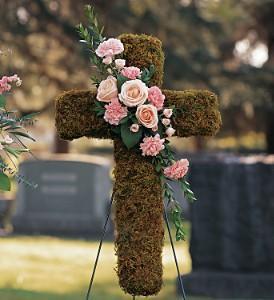 Pink Bouquet Cross - by Charleston Cut Flower Co. –  Charleston Cut Flower Company, Charleston WV