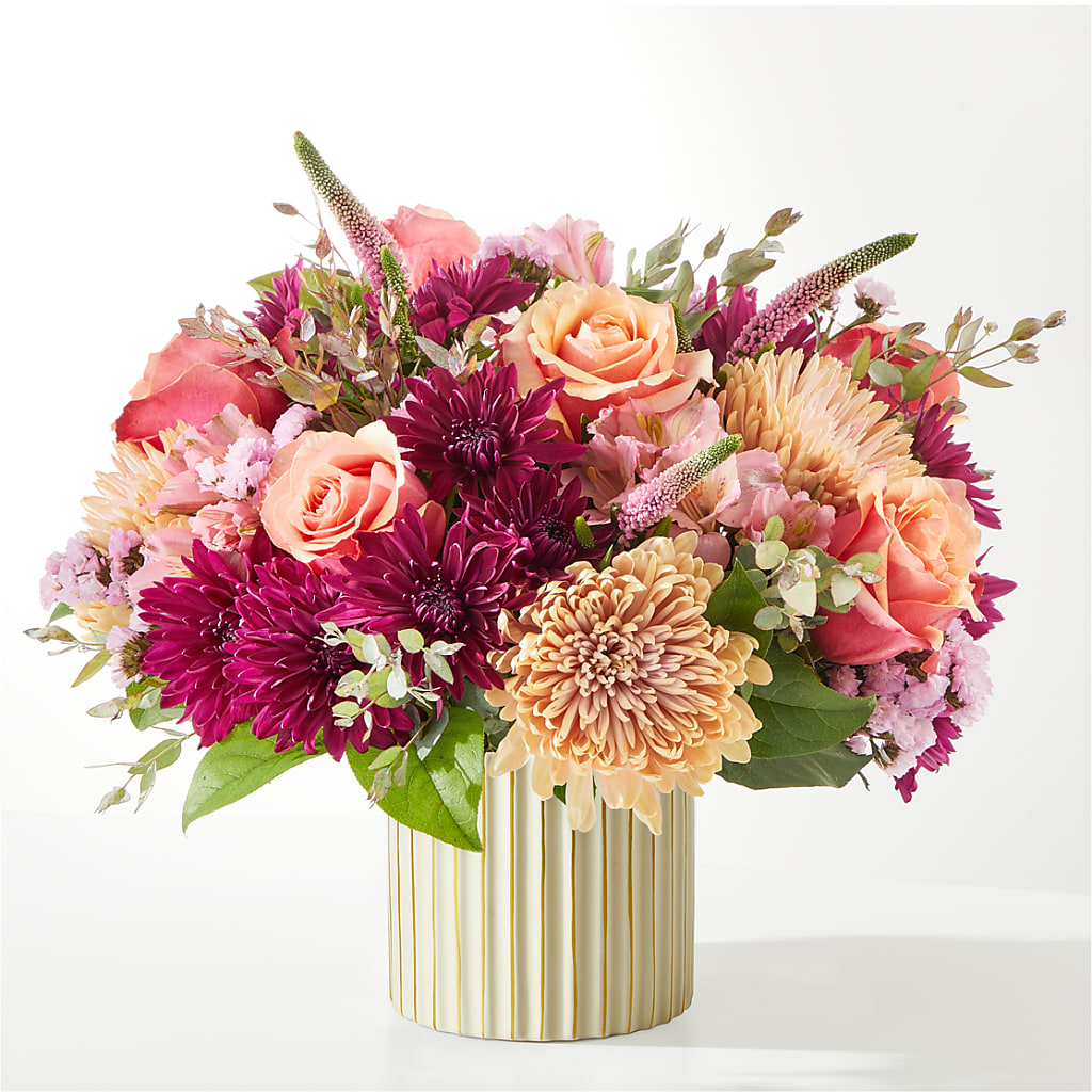 Berry Cobbler Bouquet with Ivory Vase –  Charleston Cut Flower Company, Charleston WV