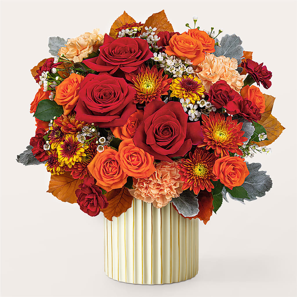 Merlot Bouquet with Ivory Vase –  Charleston Cut Flower Company, Charleston WV