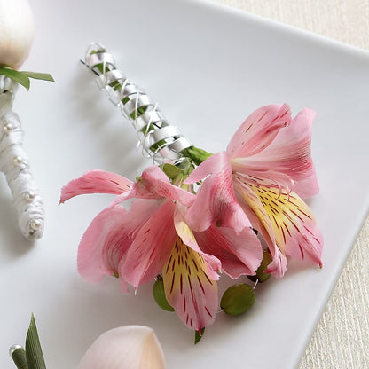 Pink Peruvian Lily Boutonniere –  Charleston Cut Flower Company, Charleston WV