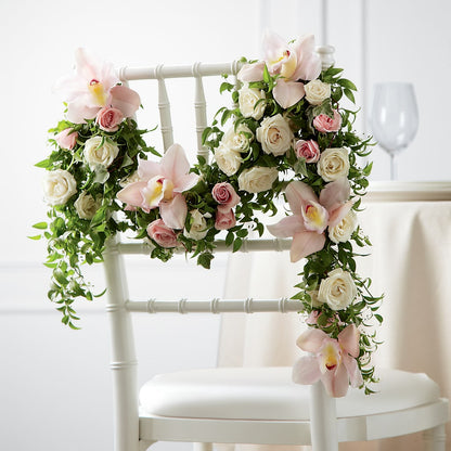 Orchid Rose Chair Décor –  Charleston Cut Flower Company, Charleston WV