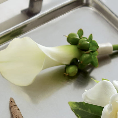 White Calla Boutonniere –  Charleston Cut Flower Company, Charleston WV